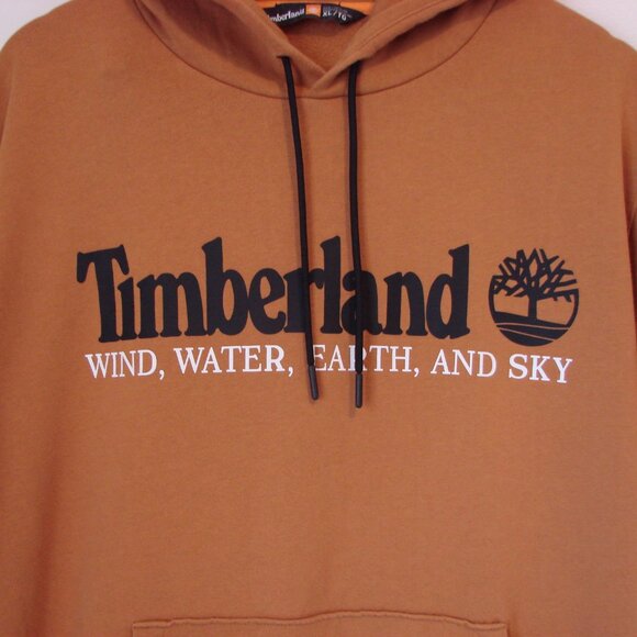 Timberland Wind Water Earth Sky Hoodie Sweatshirt Fleece Tree Logo Size XL - Picture 7 of 14